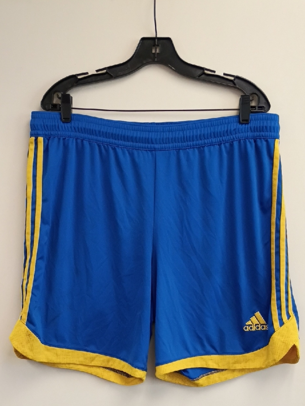 Adidas Royal Blue Yellow Athletic Basketball Shorts Size XL